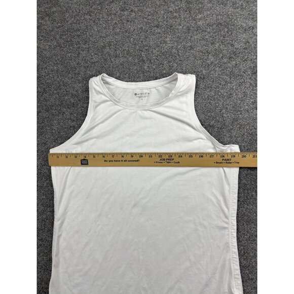 Athleta Tank Top Womens Large White High Neck Racerback Athletic Workout Gym - Picture 3 of 6